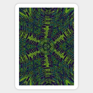 Green abstract waves Sticker